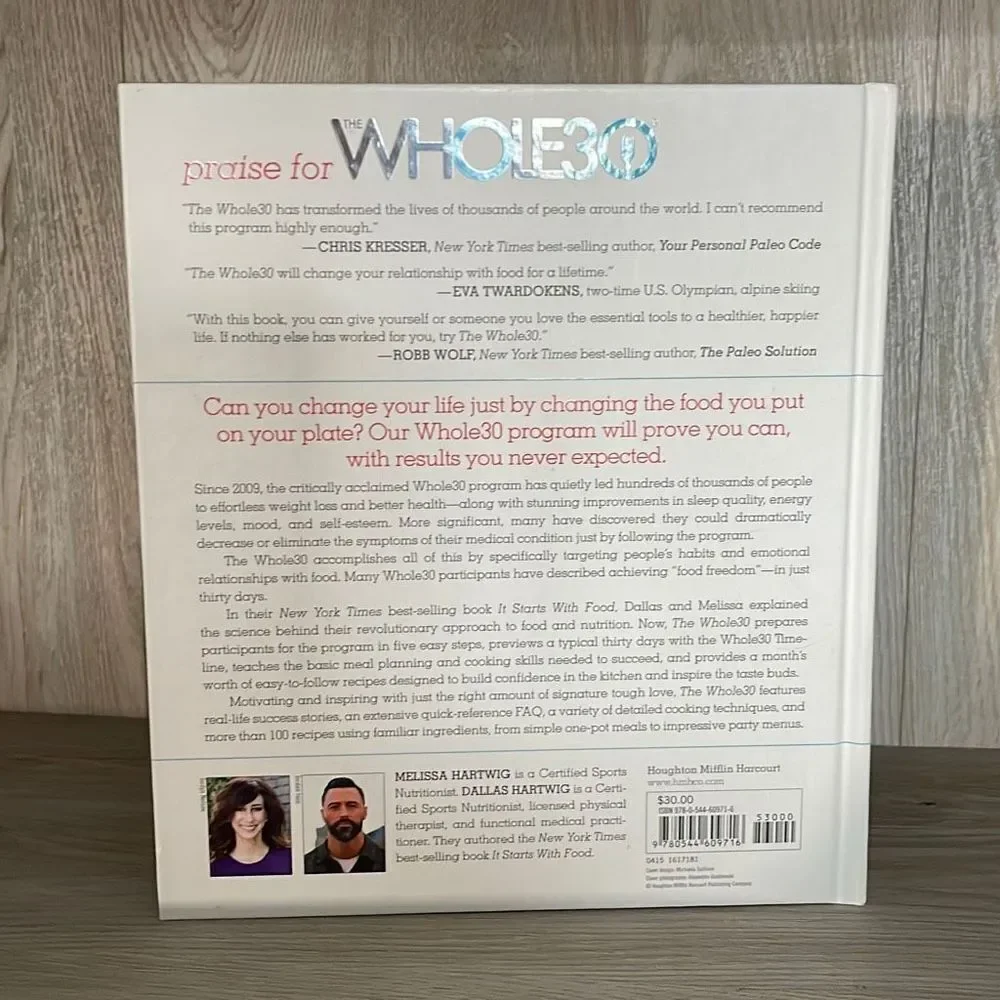 The Whole 30 Hardcover Cookbook 30-Day Guide to‎ Total Health and Food Freedom